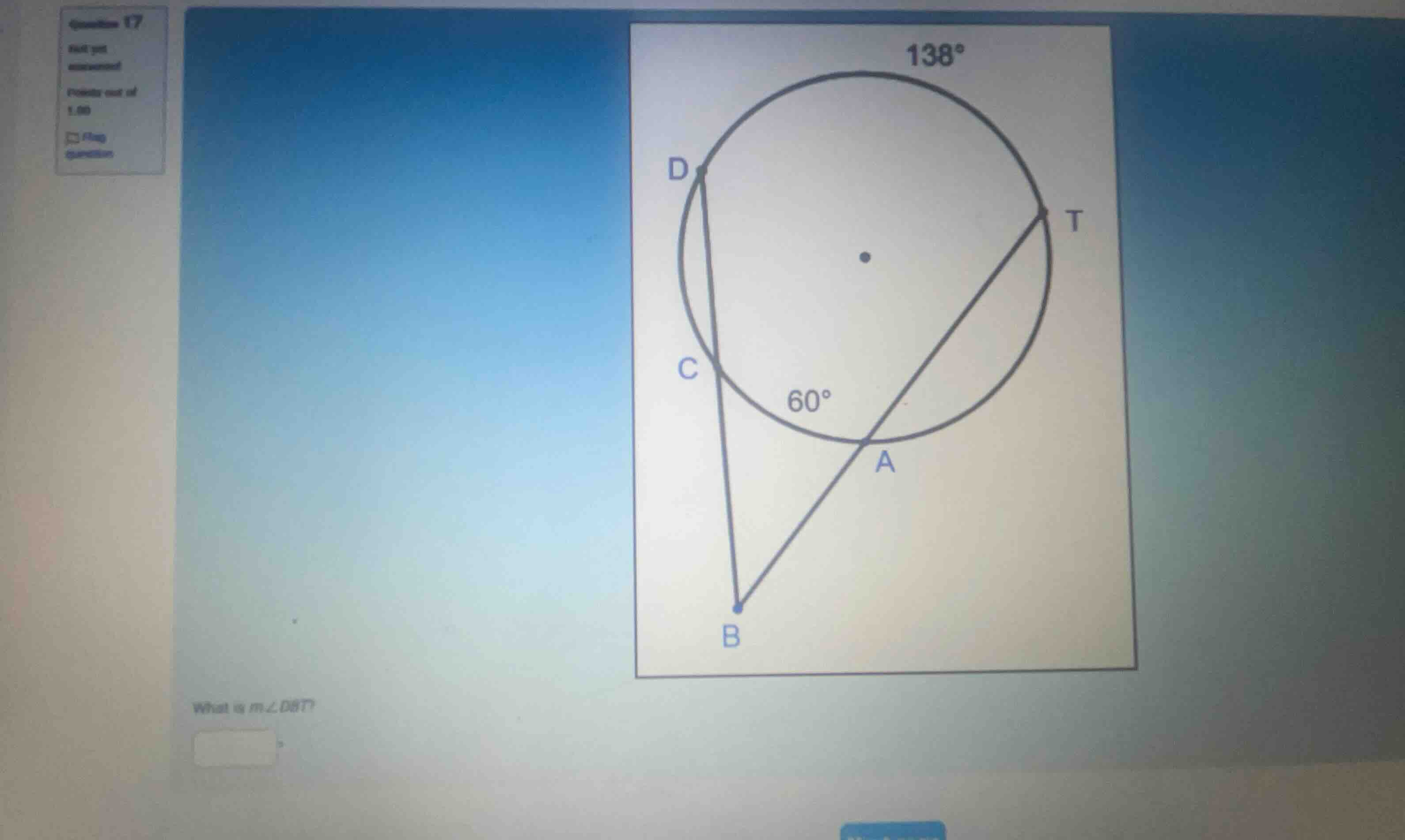 what is \\(m\\angle dbt\\)?
