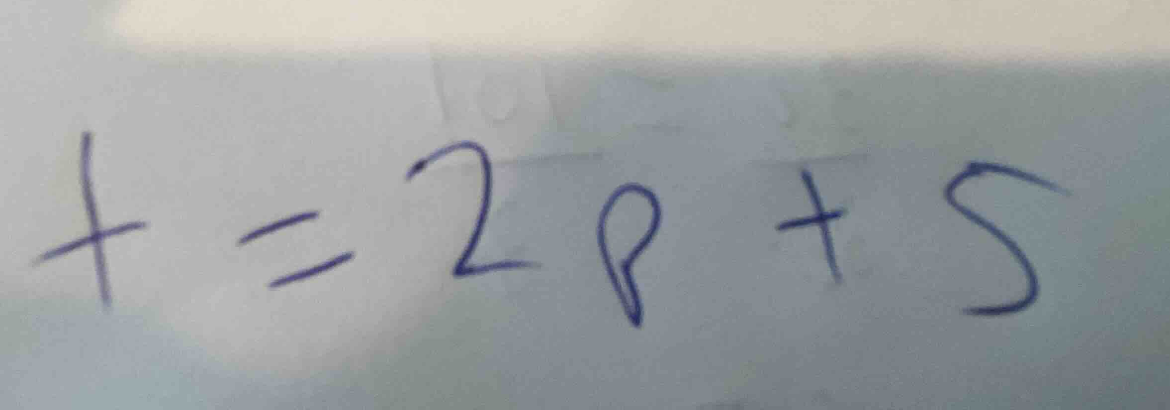 \\t = 2p + 5\\