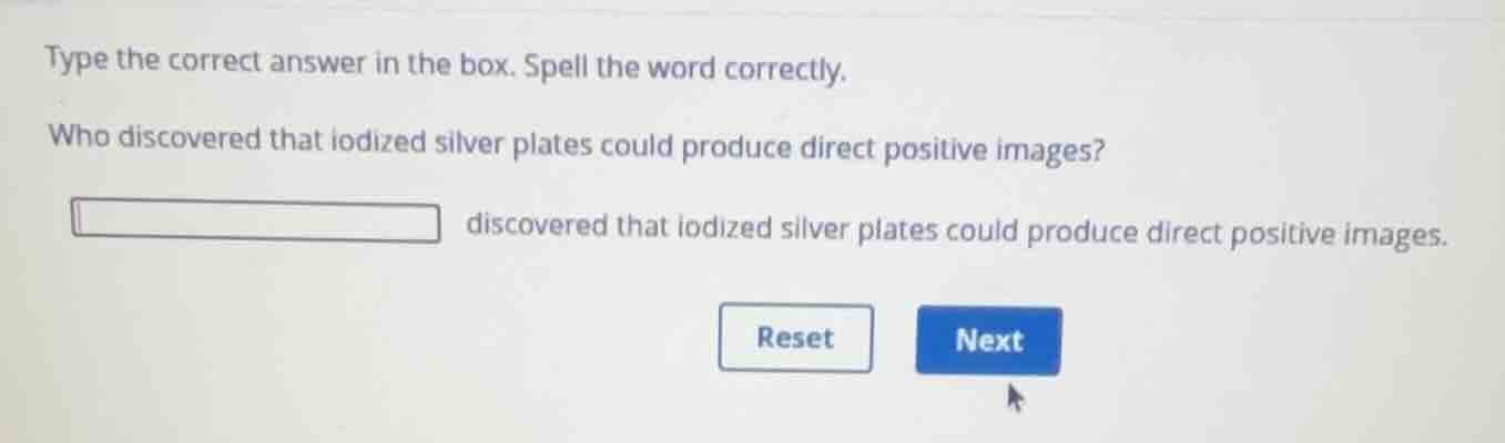 type the correct answer in the box. spell the word correctly. who disco…
