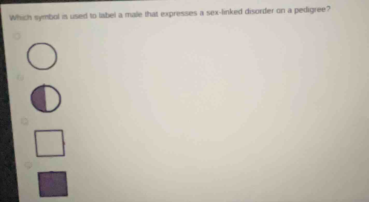 which symbol is used to label a male that expresses a sex-linked disord…