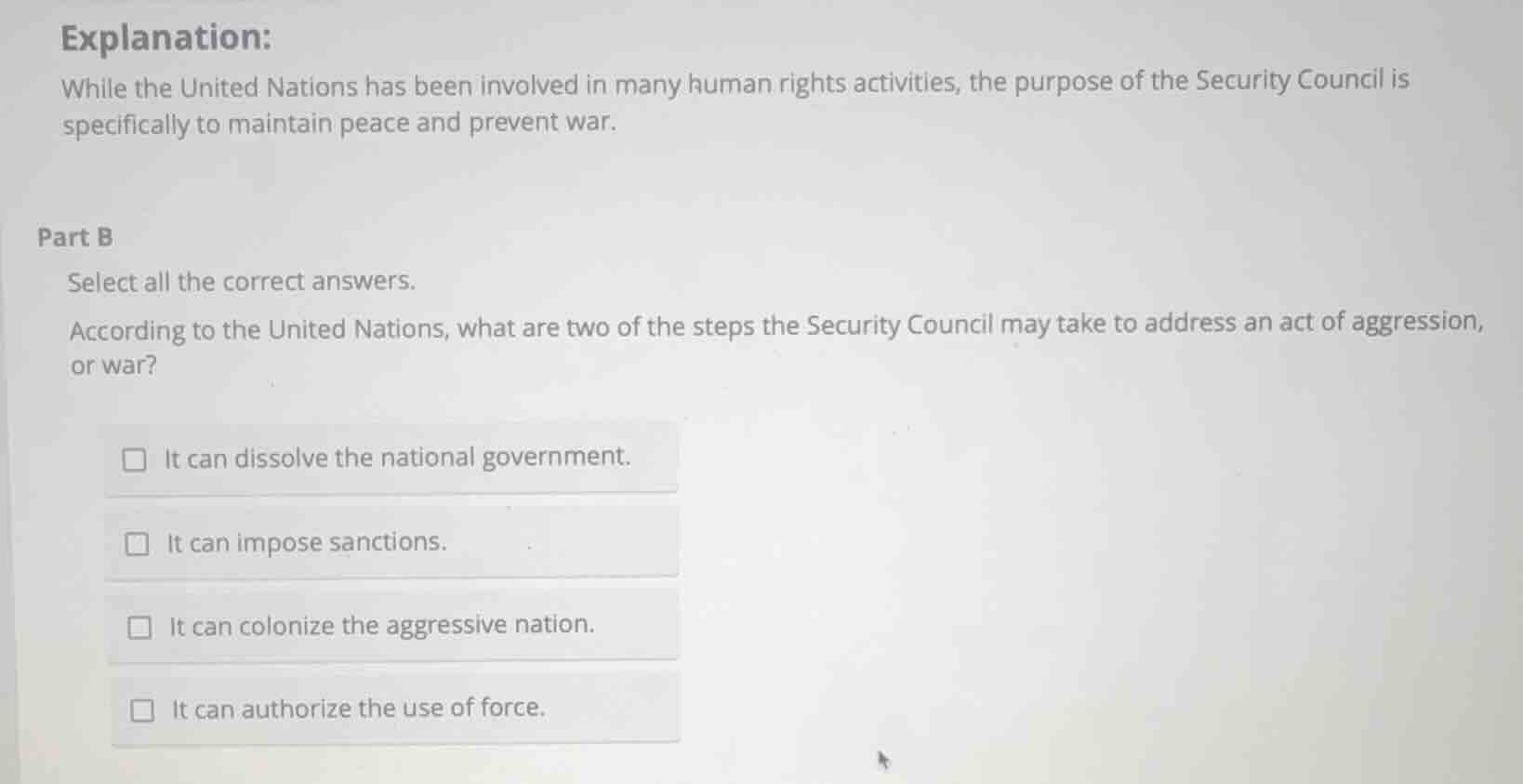 explanation: while the united nations has been involved in many human r…