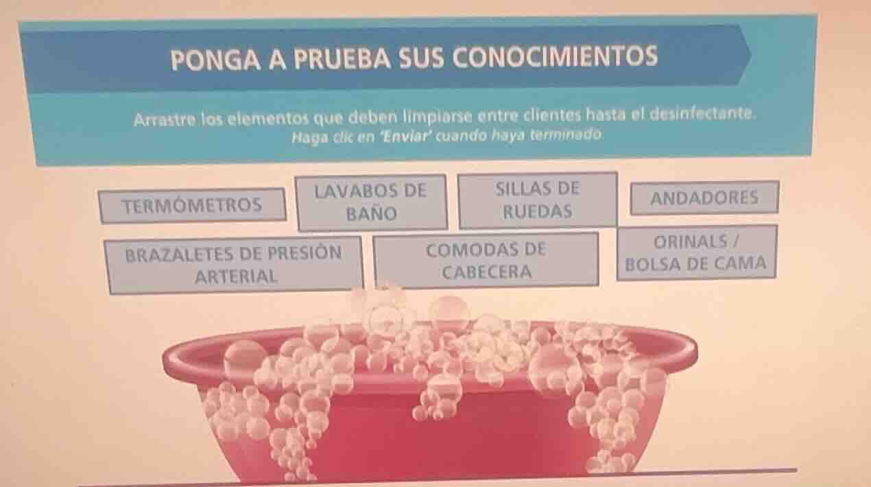 ponga a prueba sus conocimientos arrastre los elementos que deben limpi…