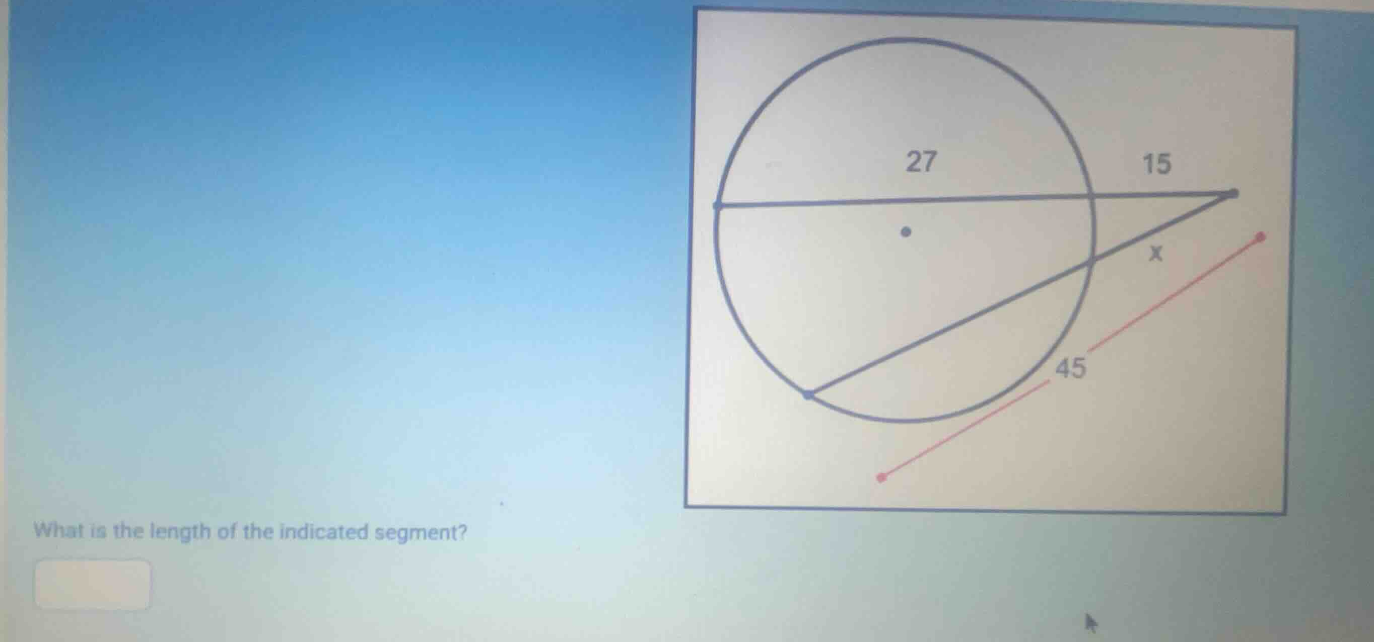 what is the length of the indicated segment?