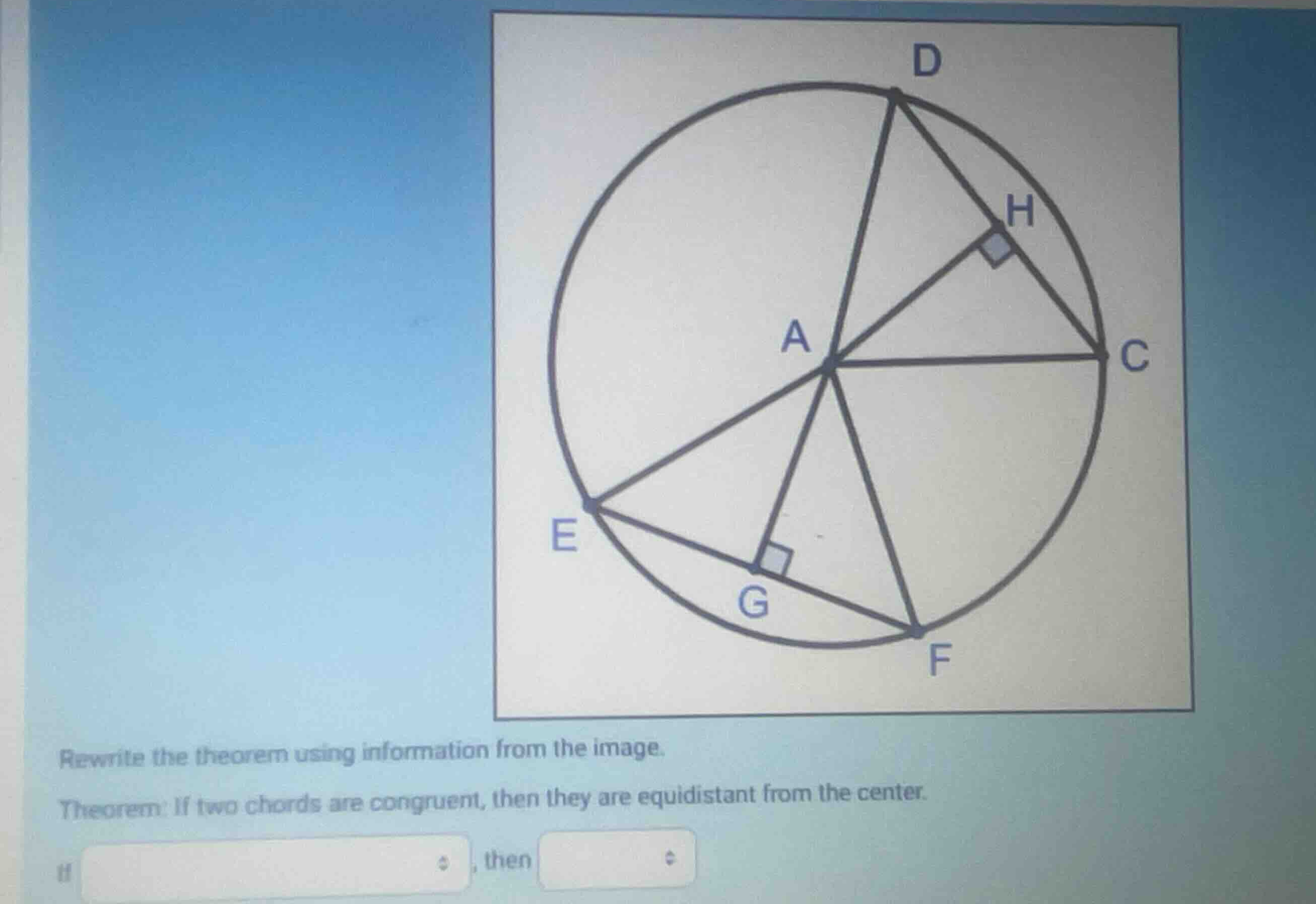rewrite the theorem using information from the image. theorem: if two c…