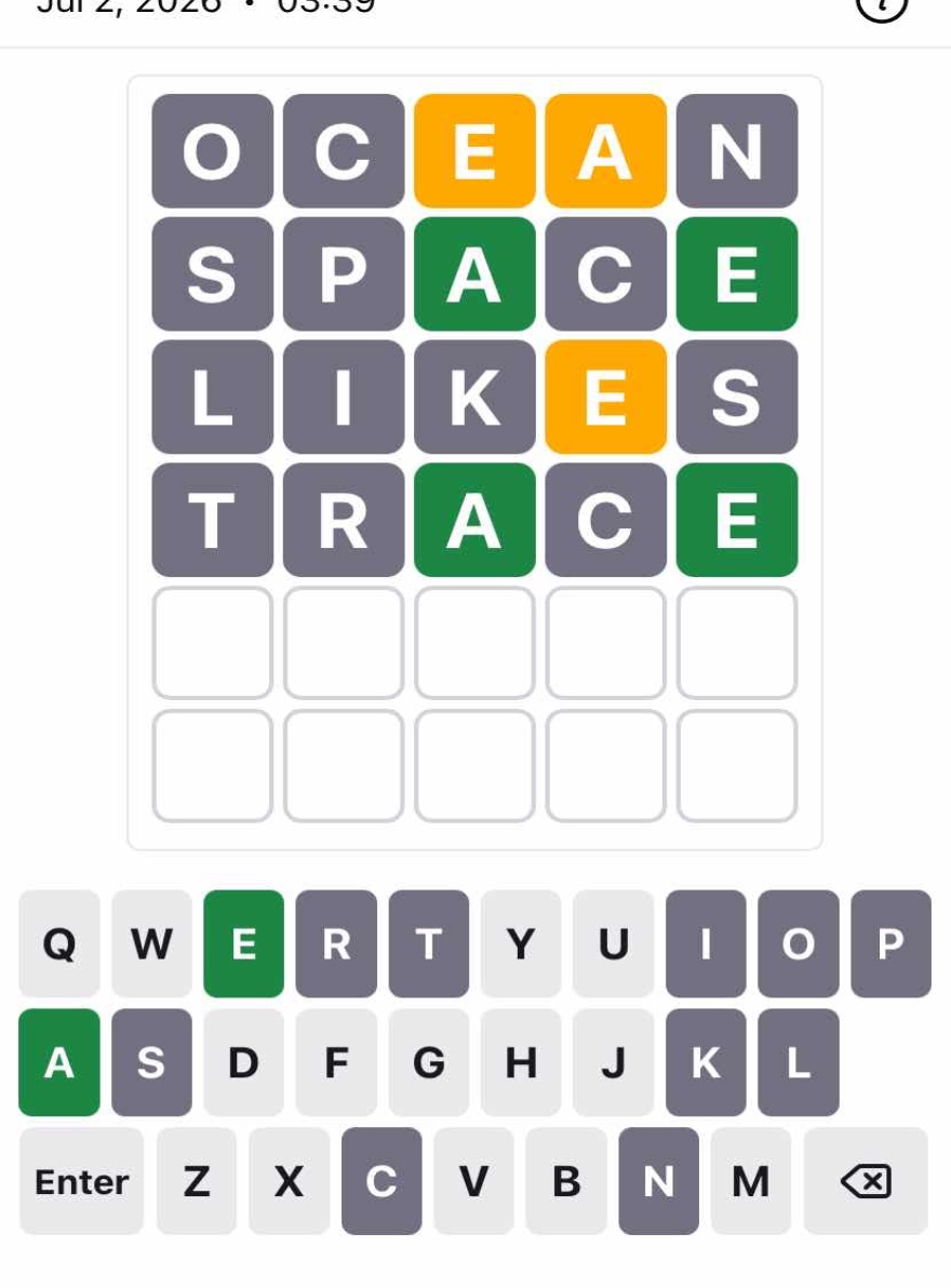 ocean space likes trace