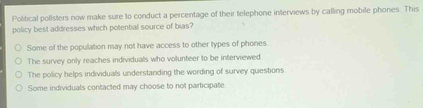 political pollsters now make sure to conduct a percentage of their tele…