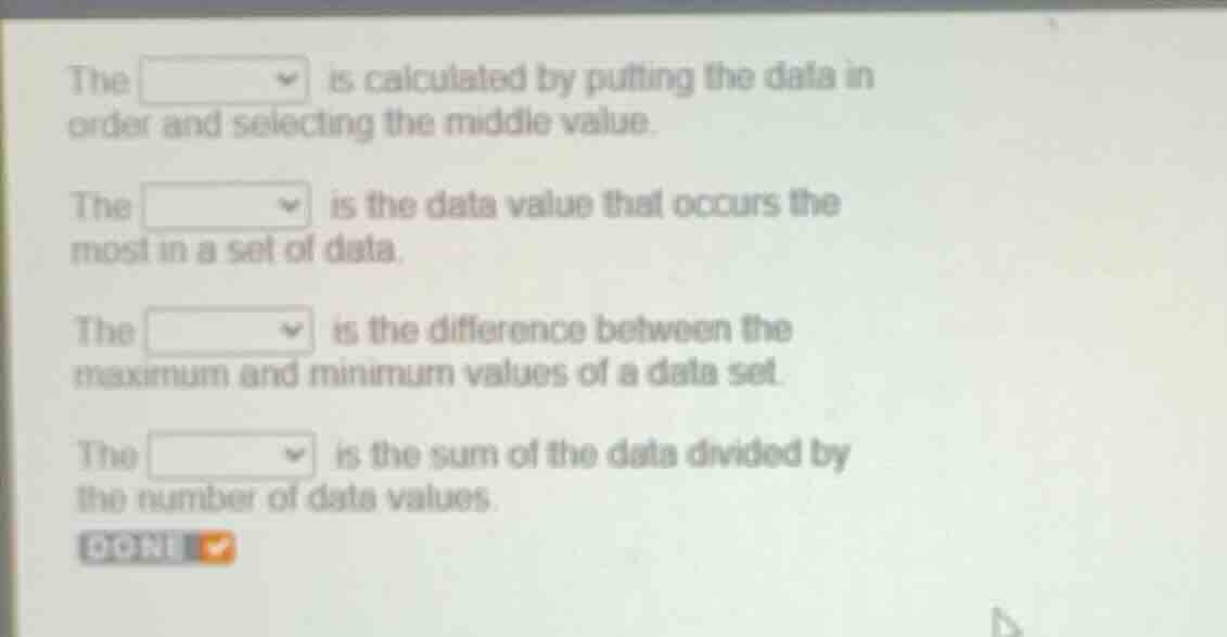 the dropdown is calculated by putting the data in order and selecting t…