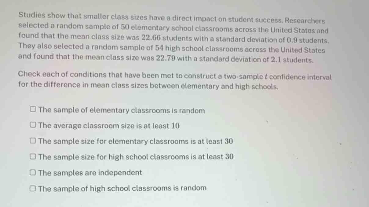 studies show that smaller class sizes have a direct impact on student s…