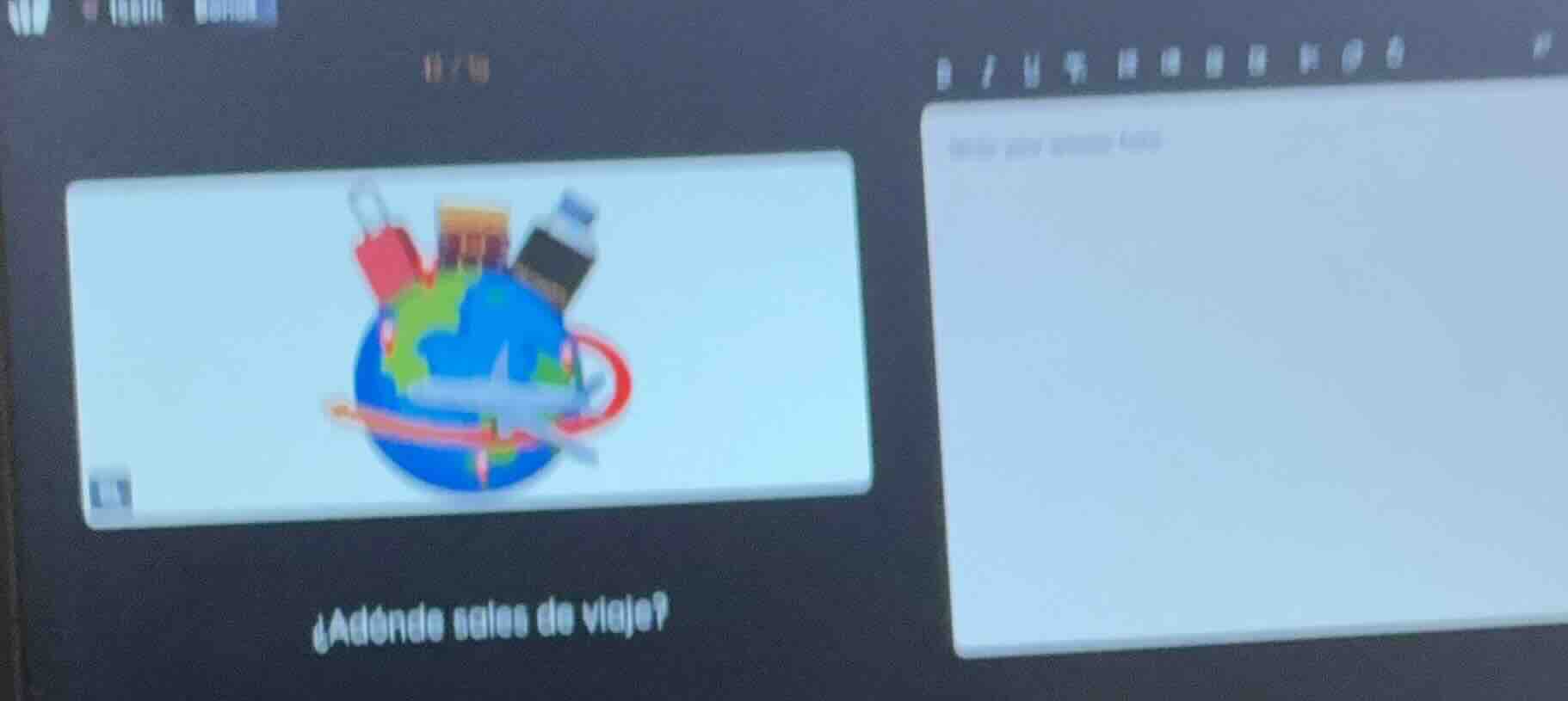 ¿adónde sales de viaje?