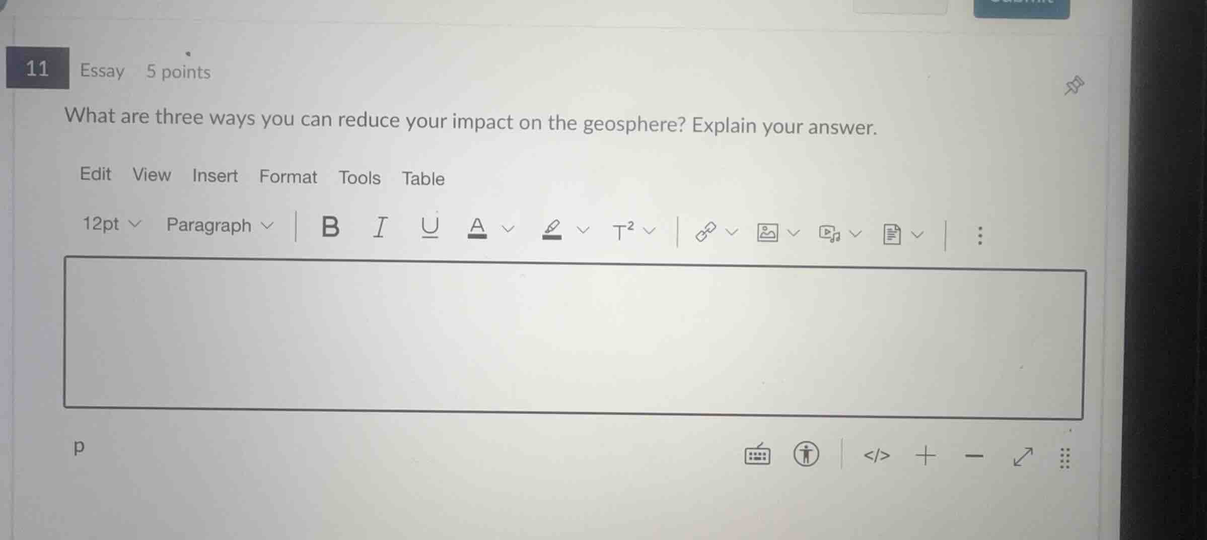what are three ways you can reduce your impact on the geosphere? explai…