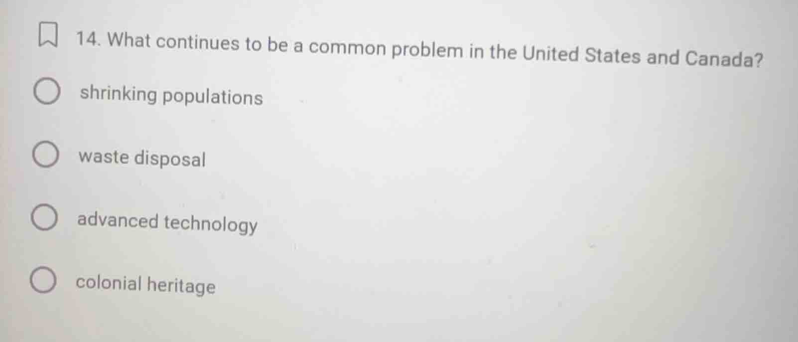 14. what continues to be a common problem in the united states and cana…