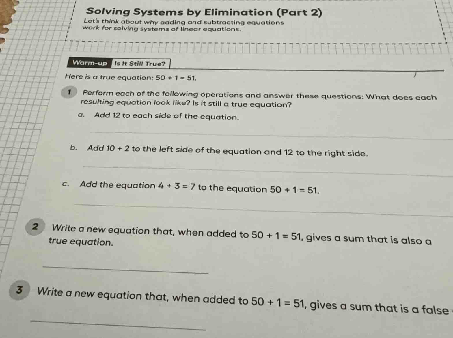solving systems by elimination (part 2) lets think about why adding and…