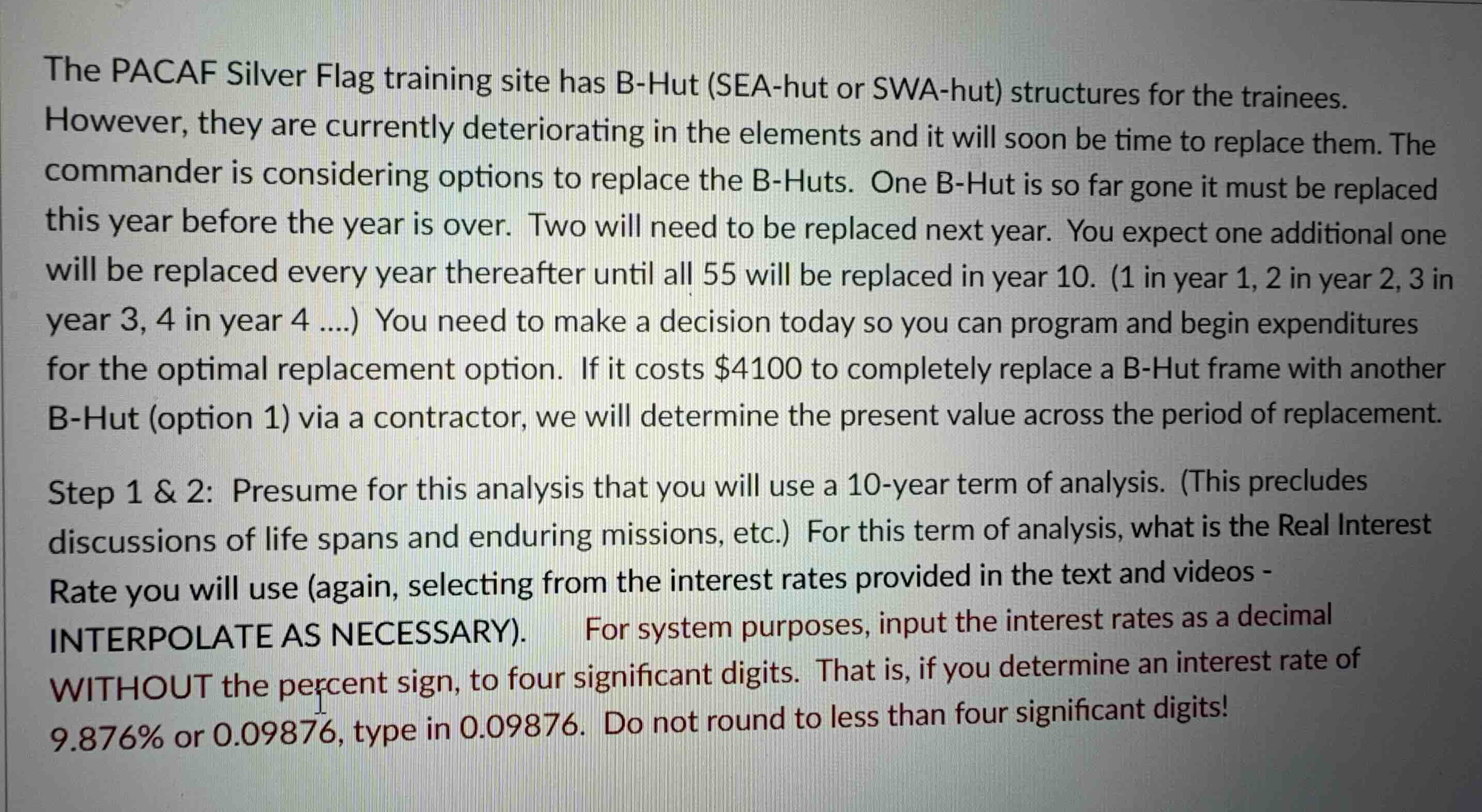 the pacaf silver flag training site has b-hut (sea-hut or swa-hut) stru…