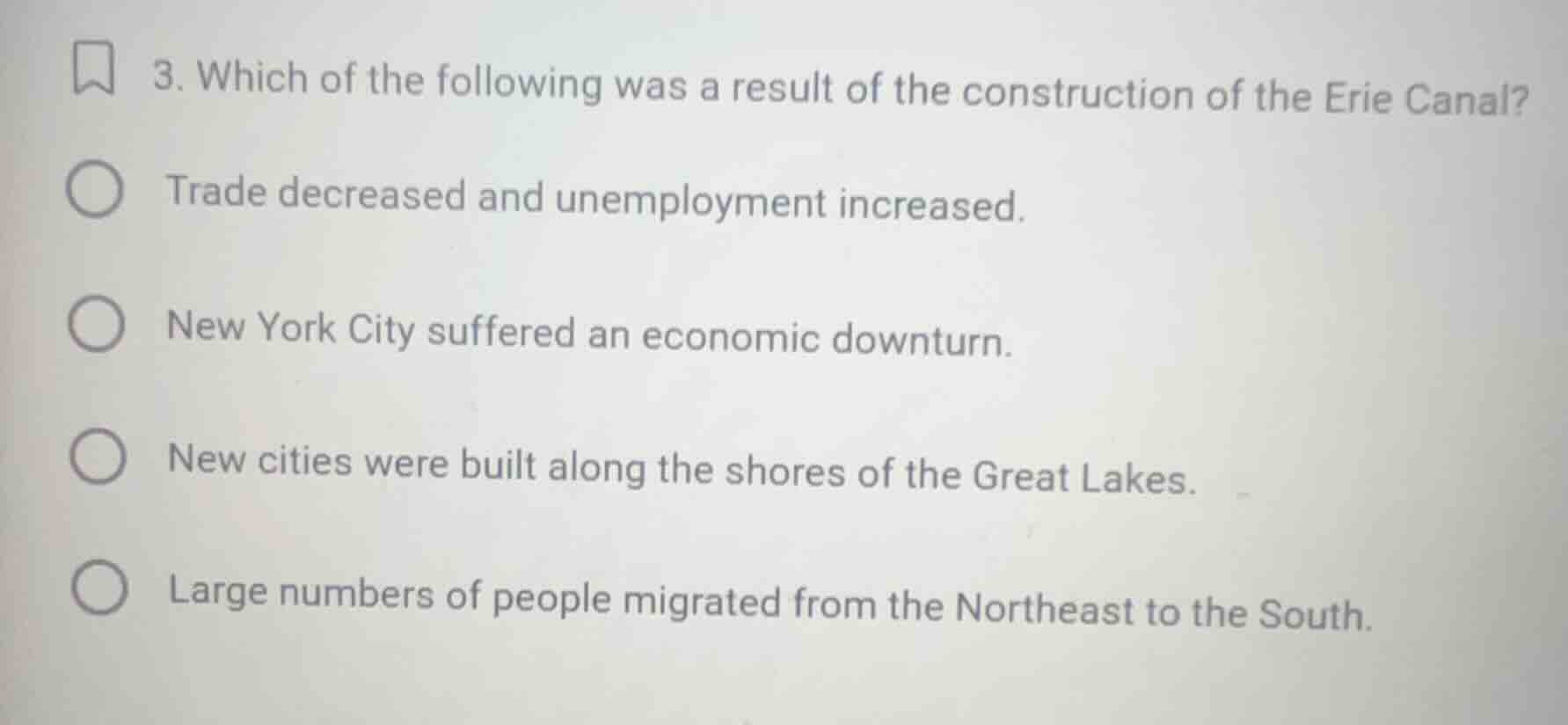 3. which of the following was a result of the construction of the erie …