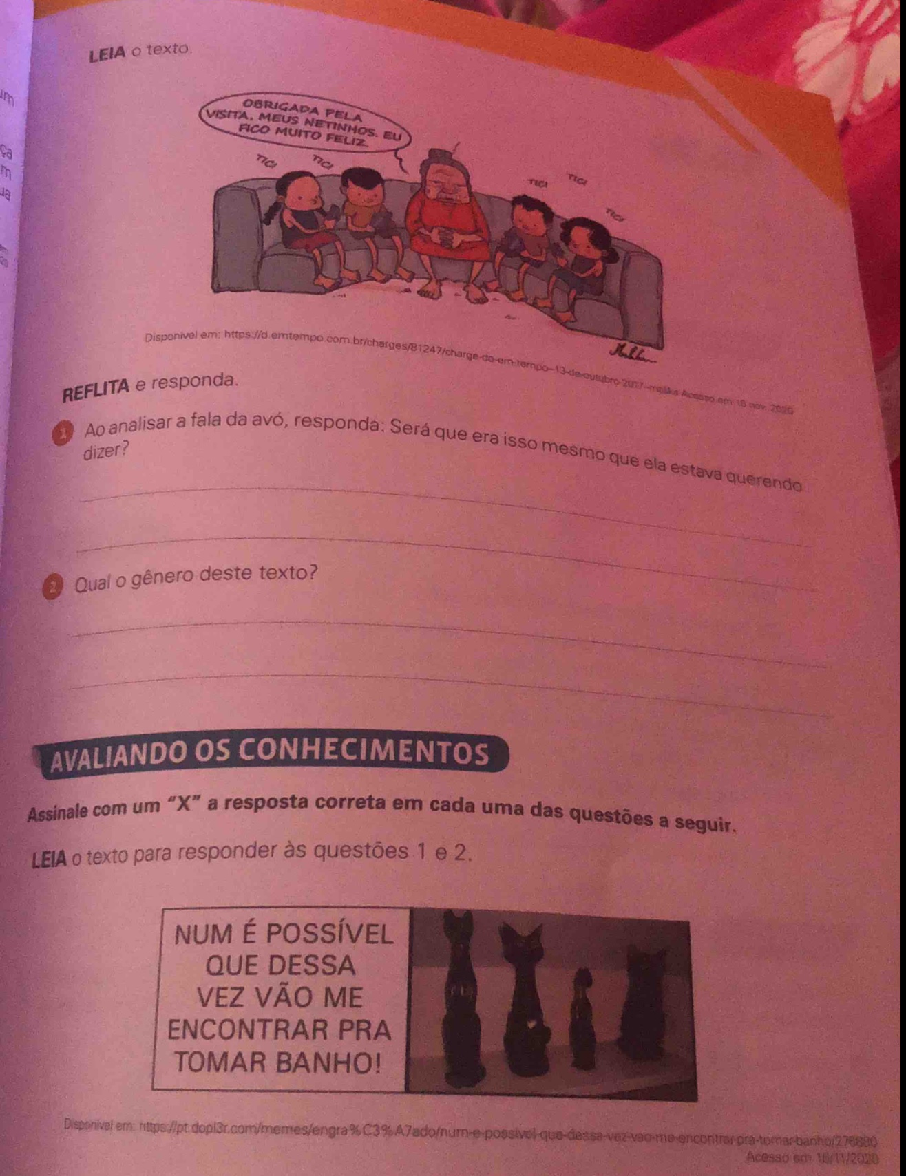 leia o texto. reflita e responda. 1 ao analisar a fala da avó, responda…