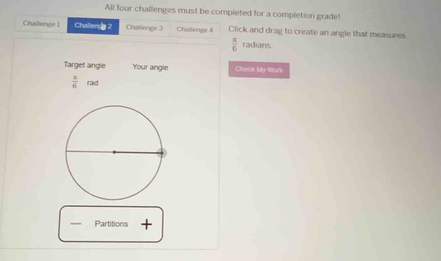 all four challenges must be completed for a completion grade! challenge…