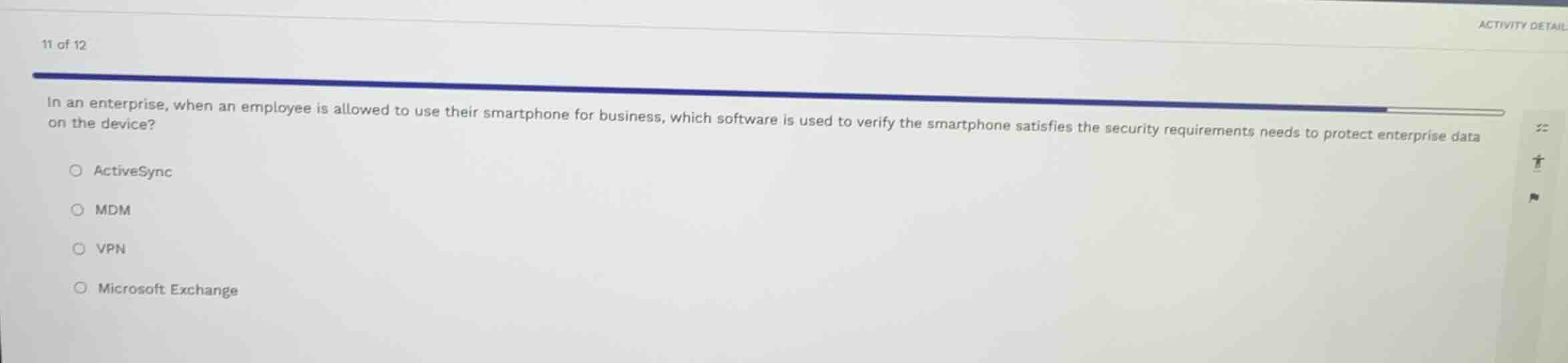 in an enterprise, when an employee is allowed to use their smartphone f…