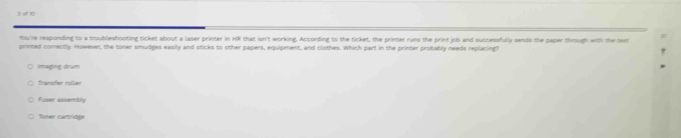 youre responding to a troubleshooting ticket about a laser printer in h…