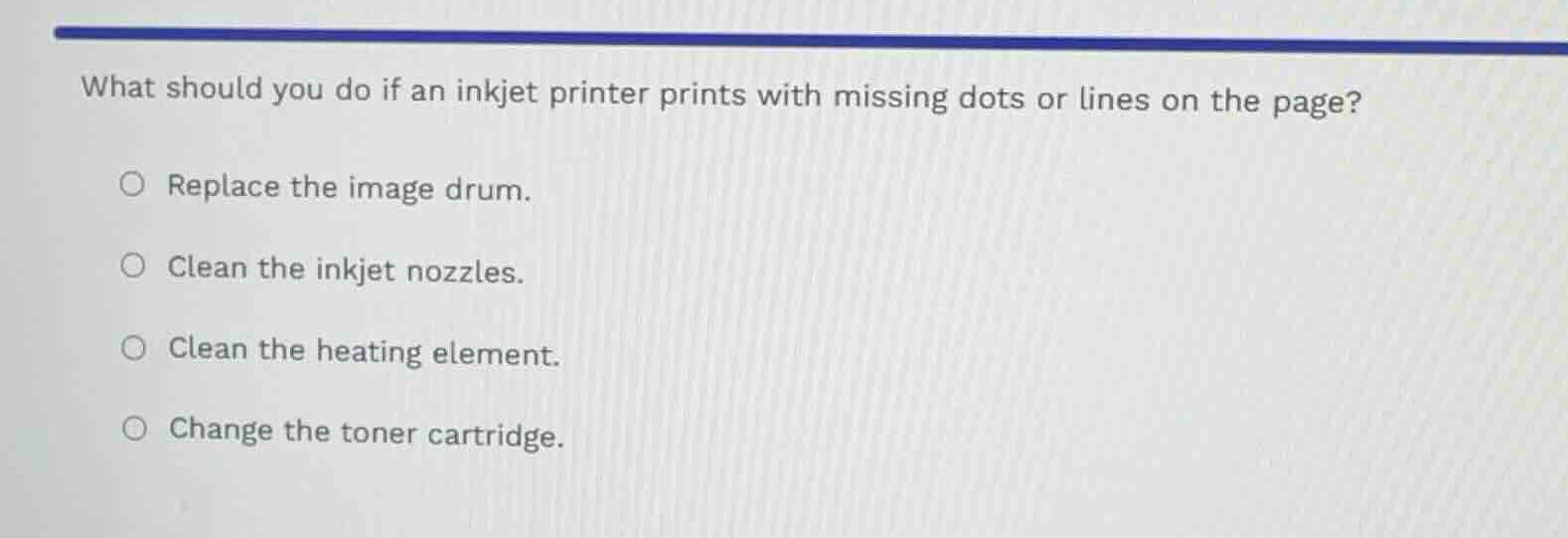 what should you do if an inkjet printer prints with missing dots or lin…