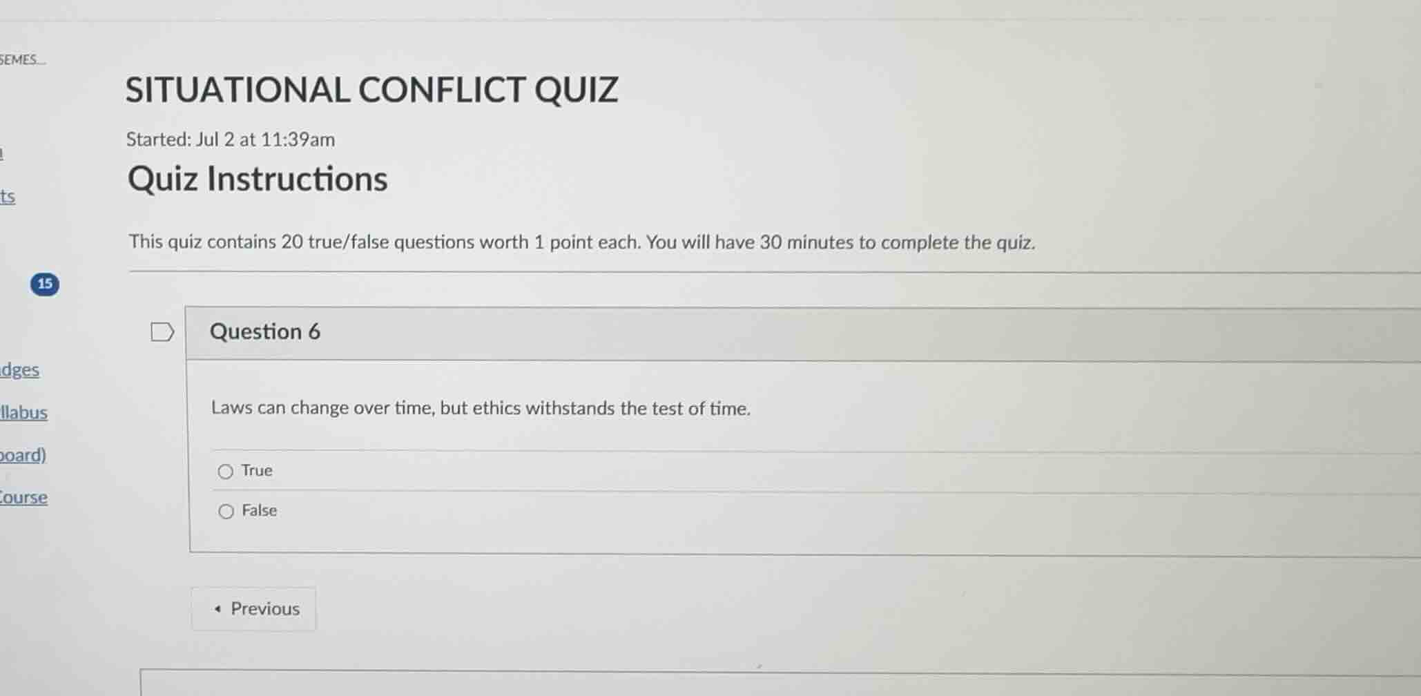 situational conflict quiz started: jul 2 at 11:39am quiz instructions t…