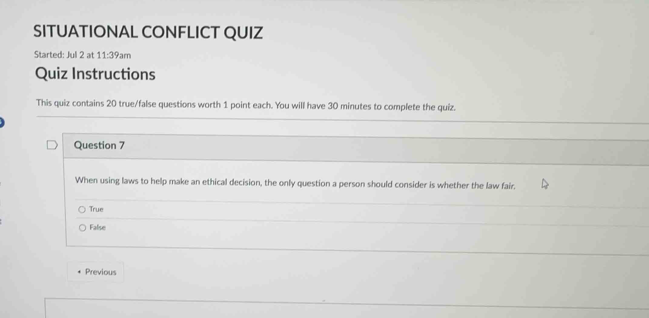situational conflict quiz started: jul 2 at 11:39am quiz instructions t…