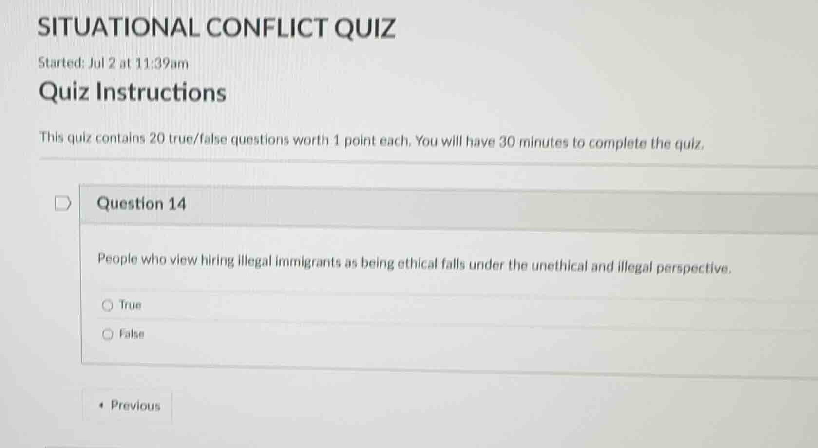 situational conflict quiz started: jul 2 at 11:39am quiz instructions t…