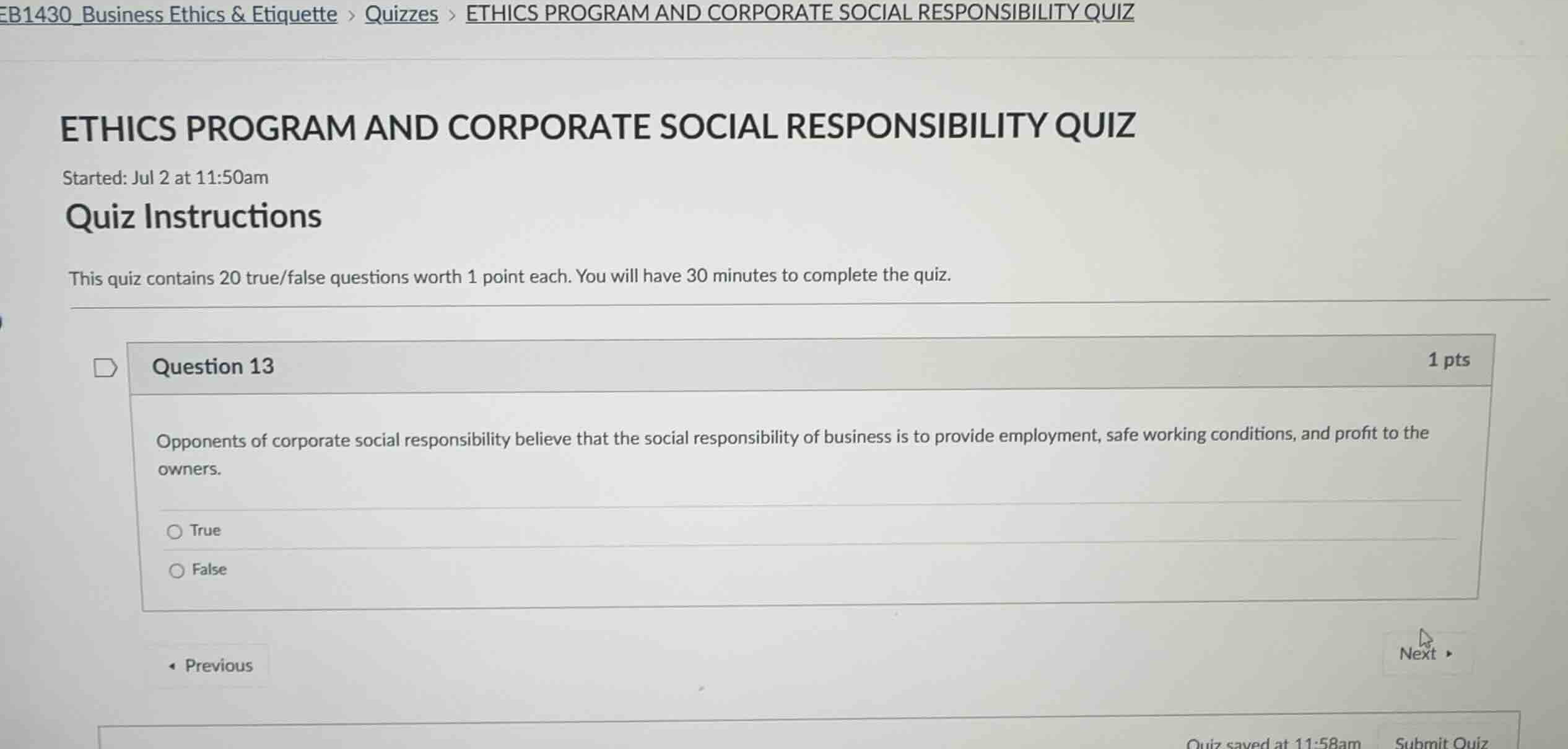 question 13 opponents of corporate social responsibility believe that t…