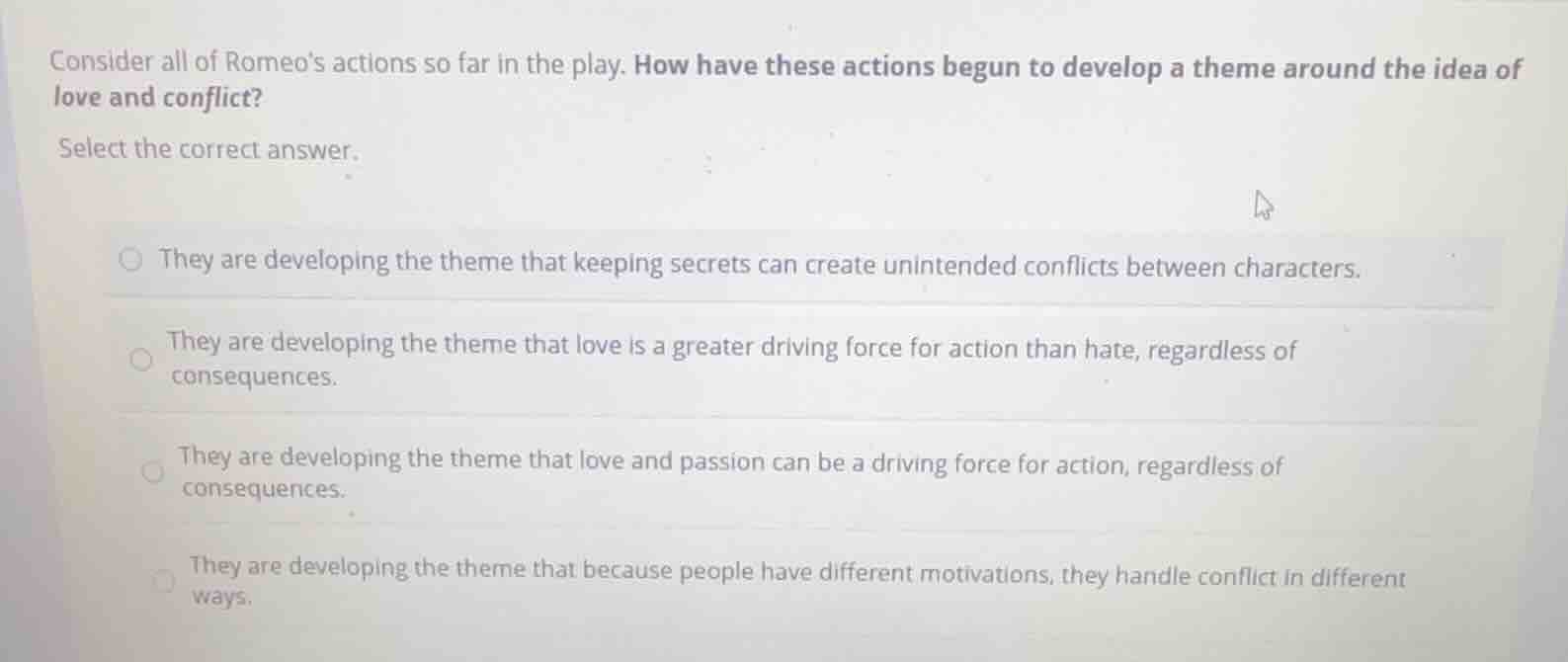 consider all of romeos actions so far in the play. how have these actio…