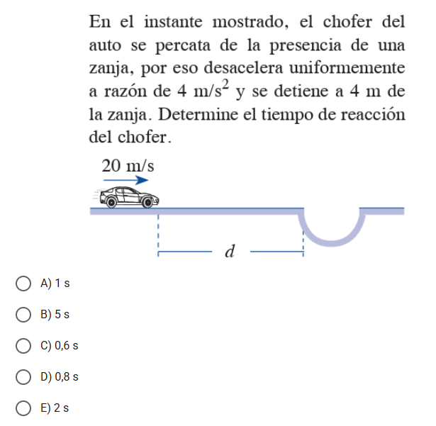 en el instante mostrado, el chofer del auto se percata de la presencia …