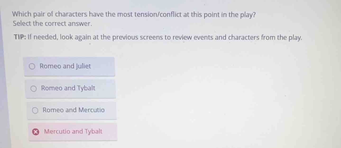which pair of characters have the most tension/conflict at this point i…