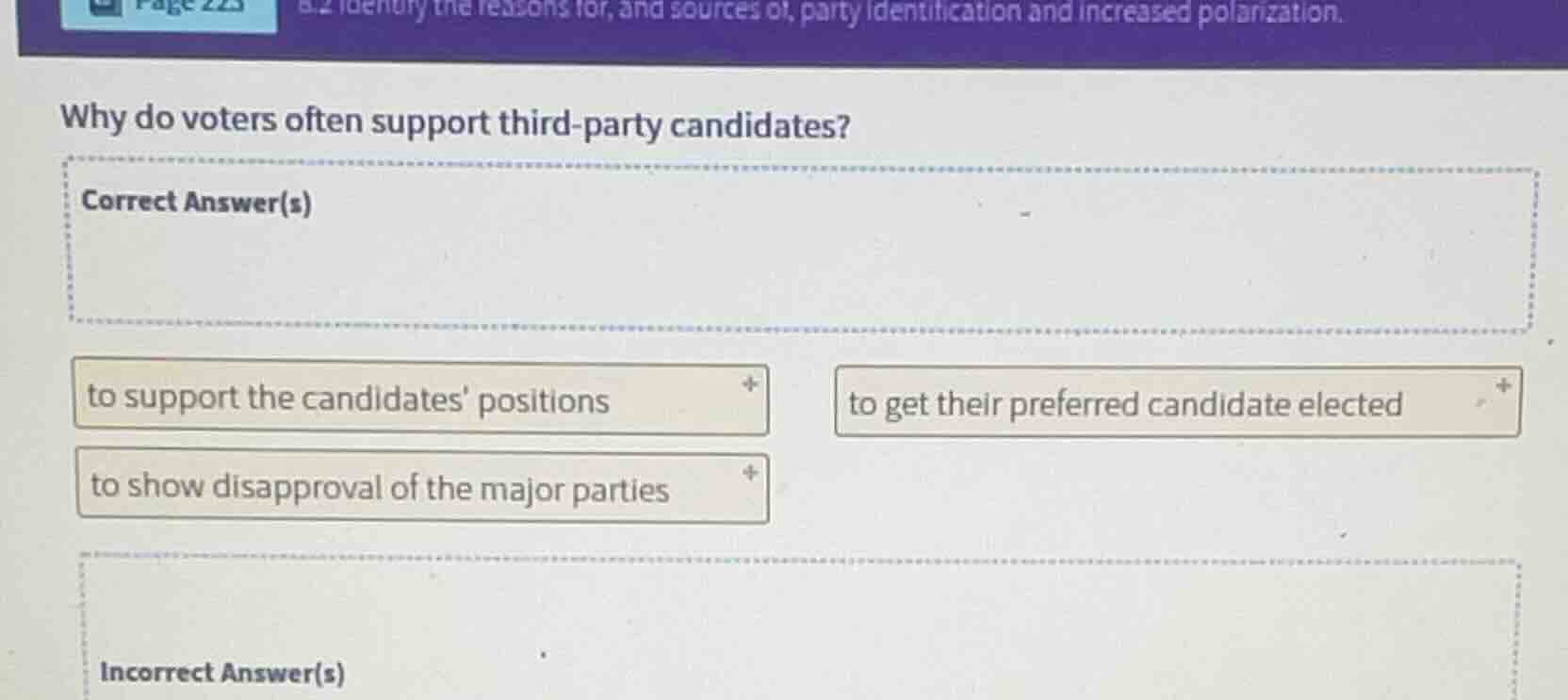 why do voters often support third-party candidates? correct answer(s) t…