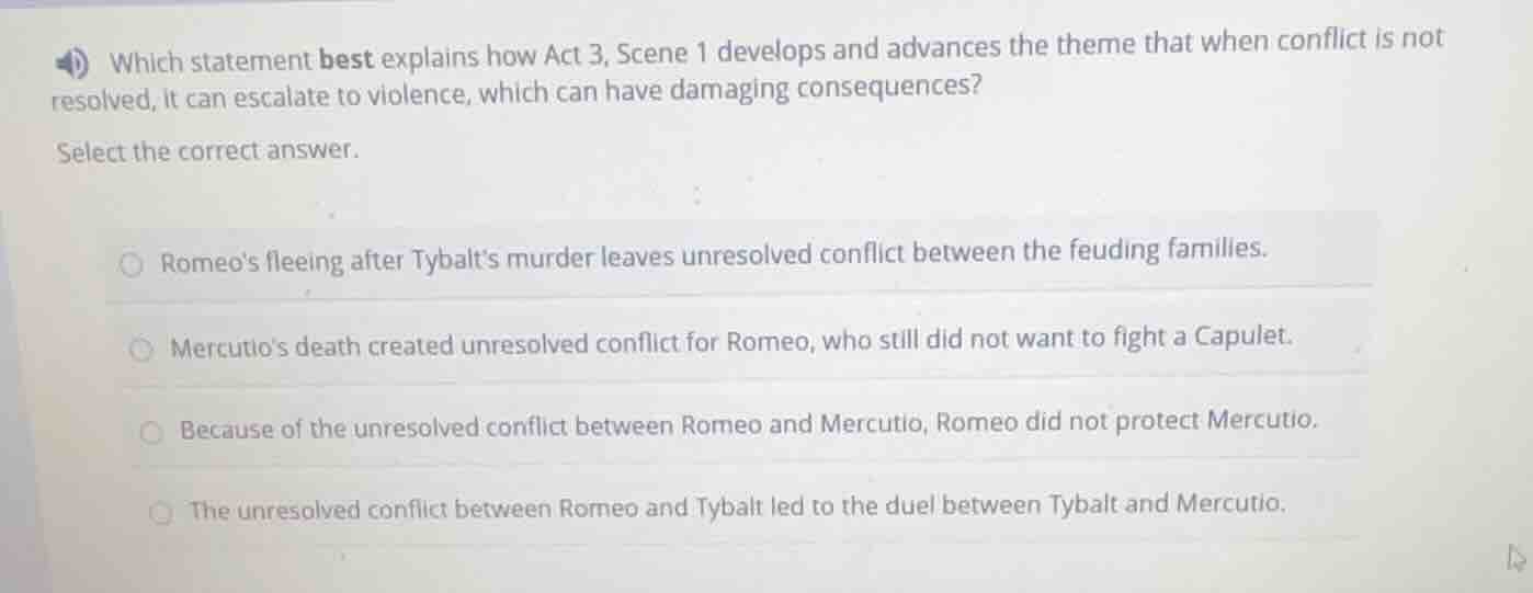 which statement best explains how act 3, scene 1 develops and advances …