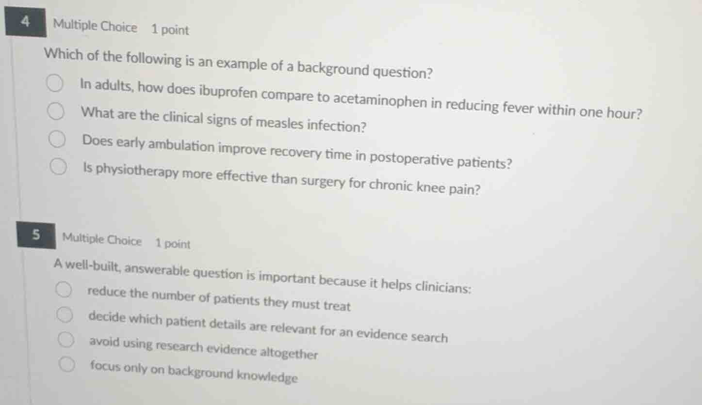 4 multiple choice 1 point which of the following is an example of a bac…