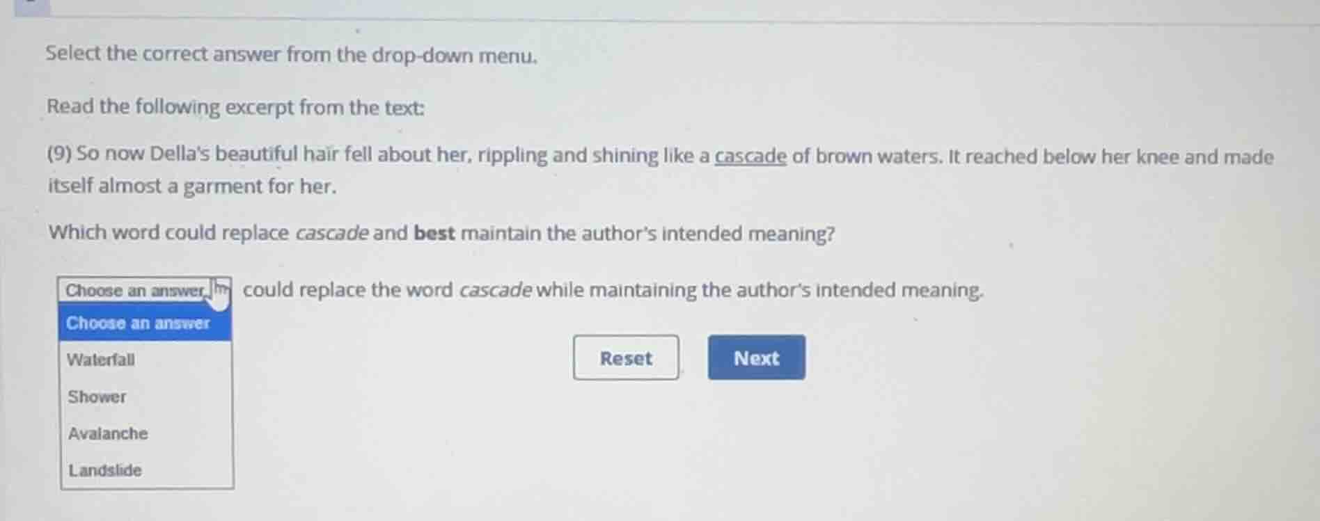 select the correct answer from the drop-down menu. read the following e…