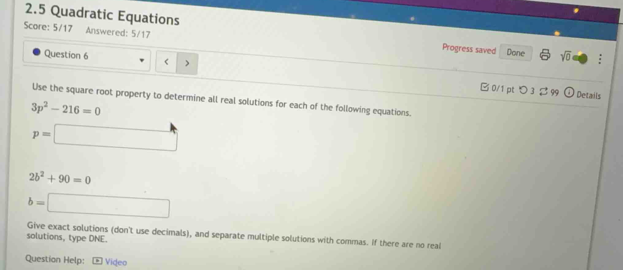 use the square root property to determine all real solutions for each o…