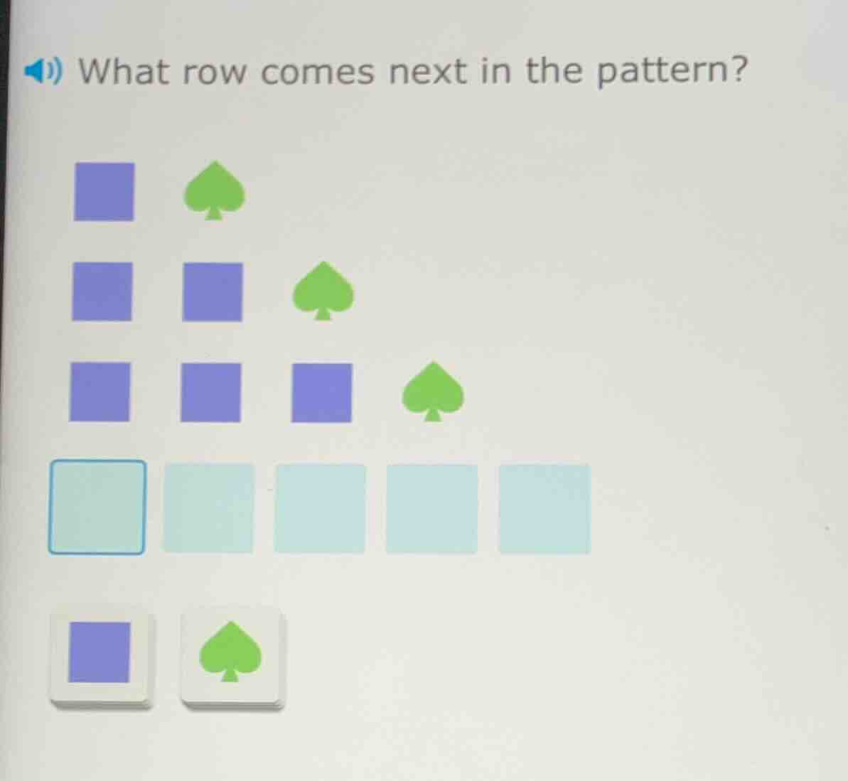 what row comes next in the pattern?