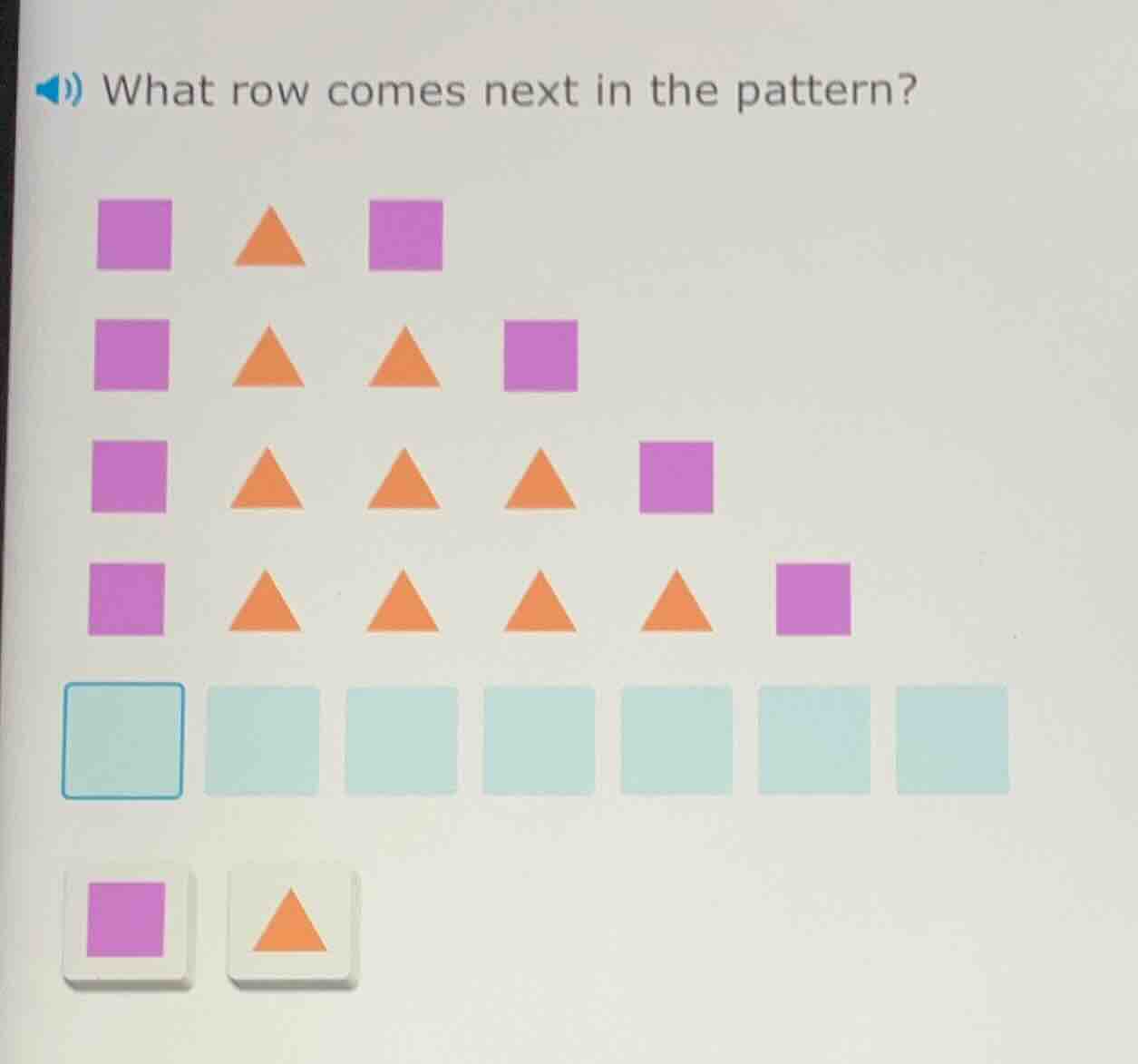 what row comes next in the pattern?