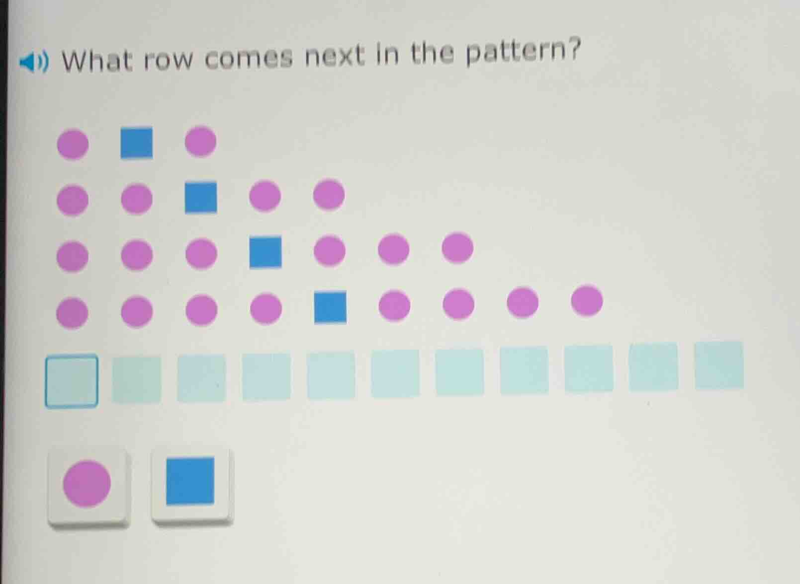 what row comes next in the pattern?
