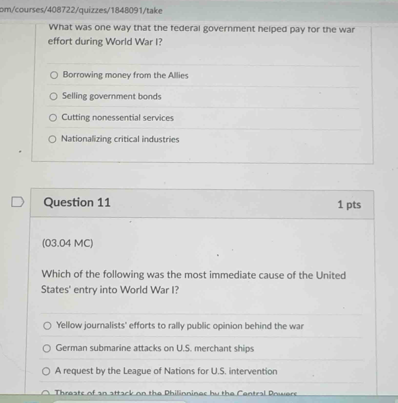 what was one way that the federal government helped pay for the war eff…