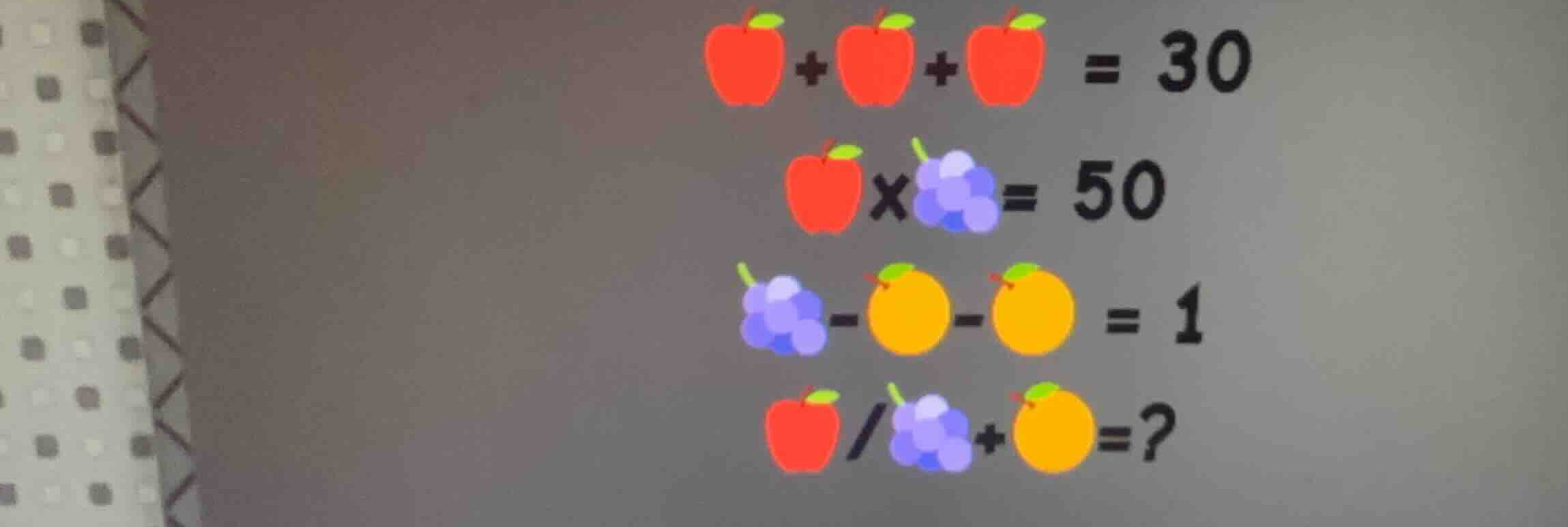 \\\\text{apple} + \\text{apple} + \\text{apple} = 30\\ \\\\text{apple} …