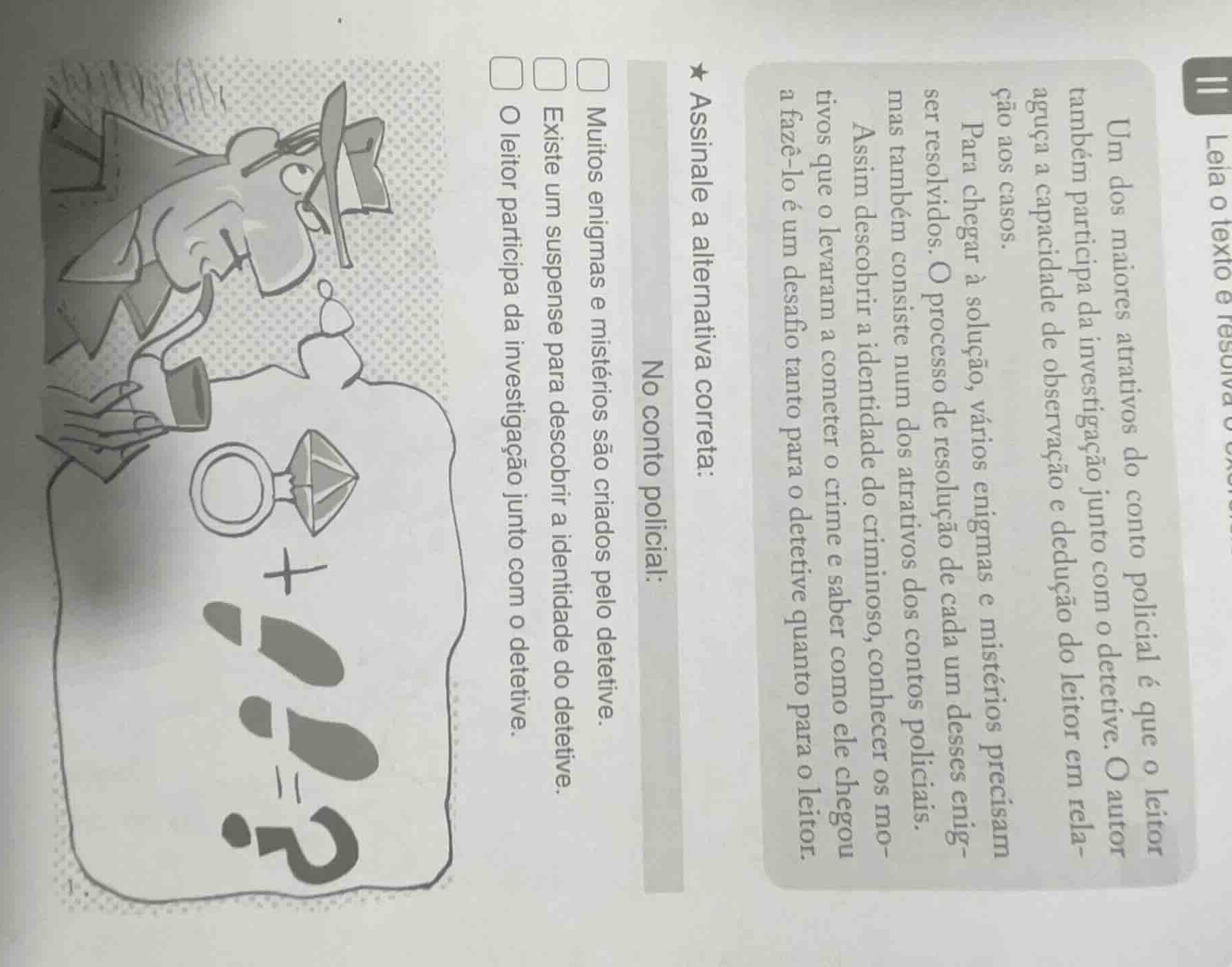 leia o texto e resolva o exercício. um dos maiores atrativos do conto p…