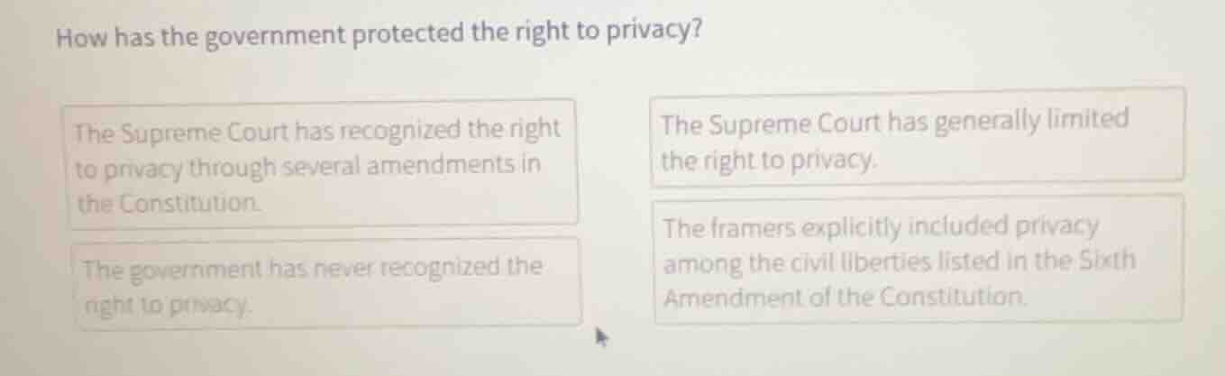 how has the government protected the right to privacy? the supreme cour…