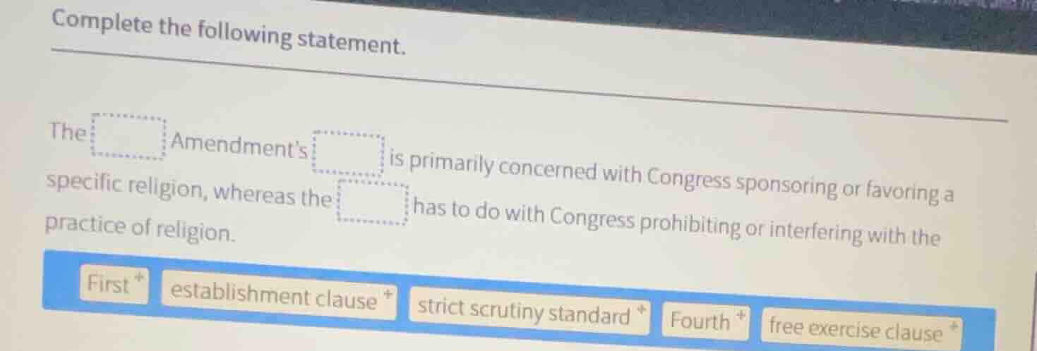 complete the following statement. the amendments is primarily concerned…