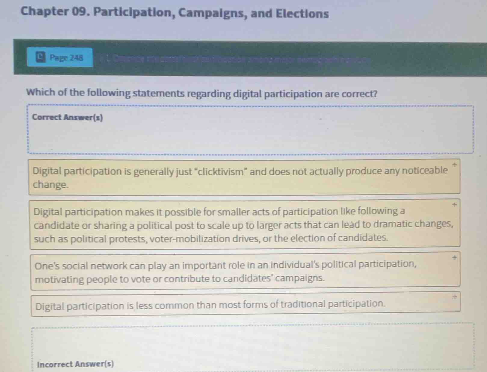 which of the following statements regarding digital participation are c…