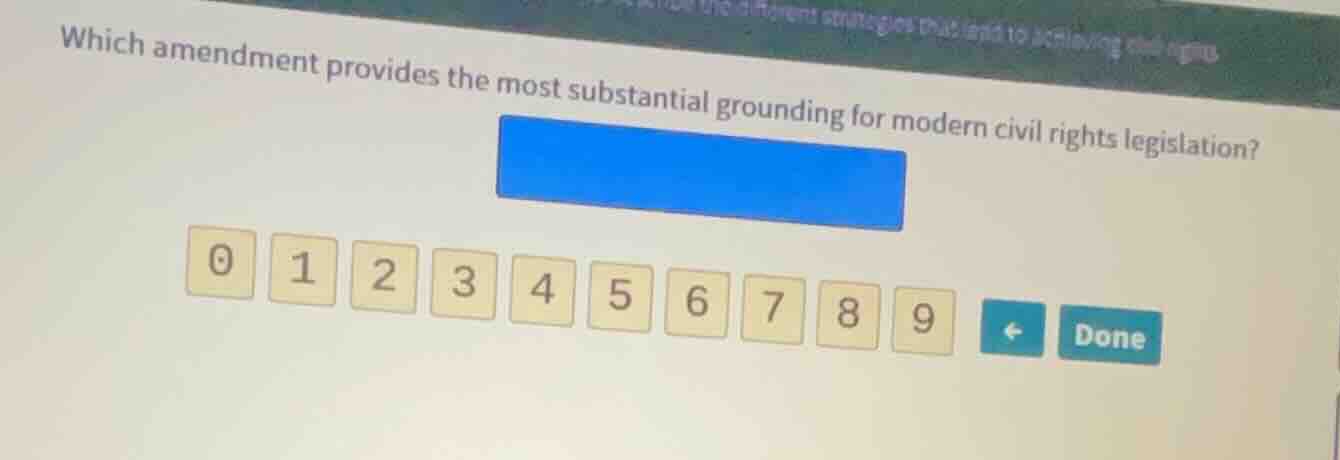 which amendment provides the most substantial grounding for modern civi…