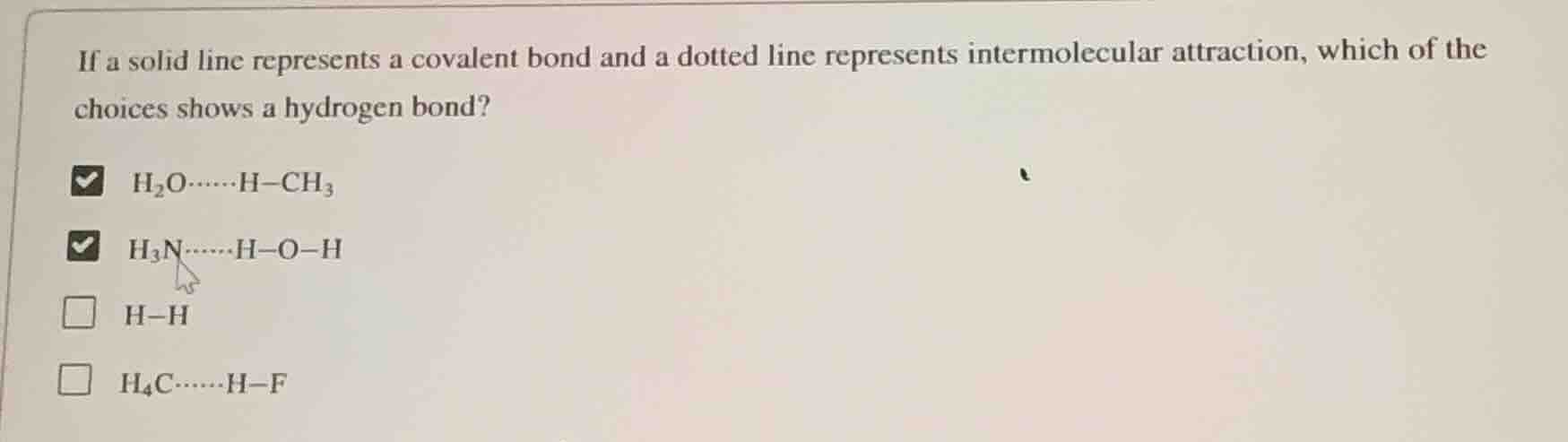 if a solid line represents a covalent bond and a dotted line represents…