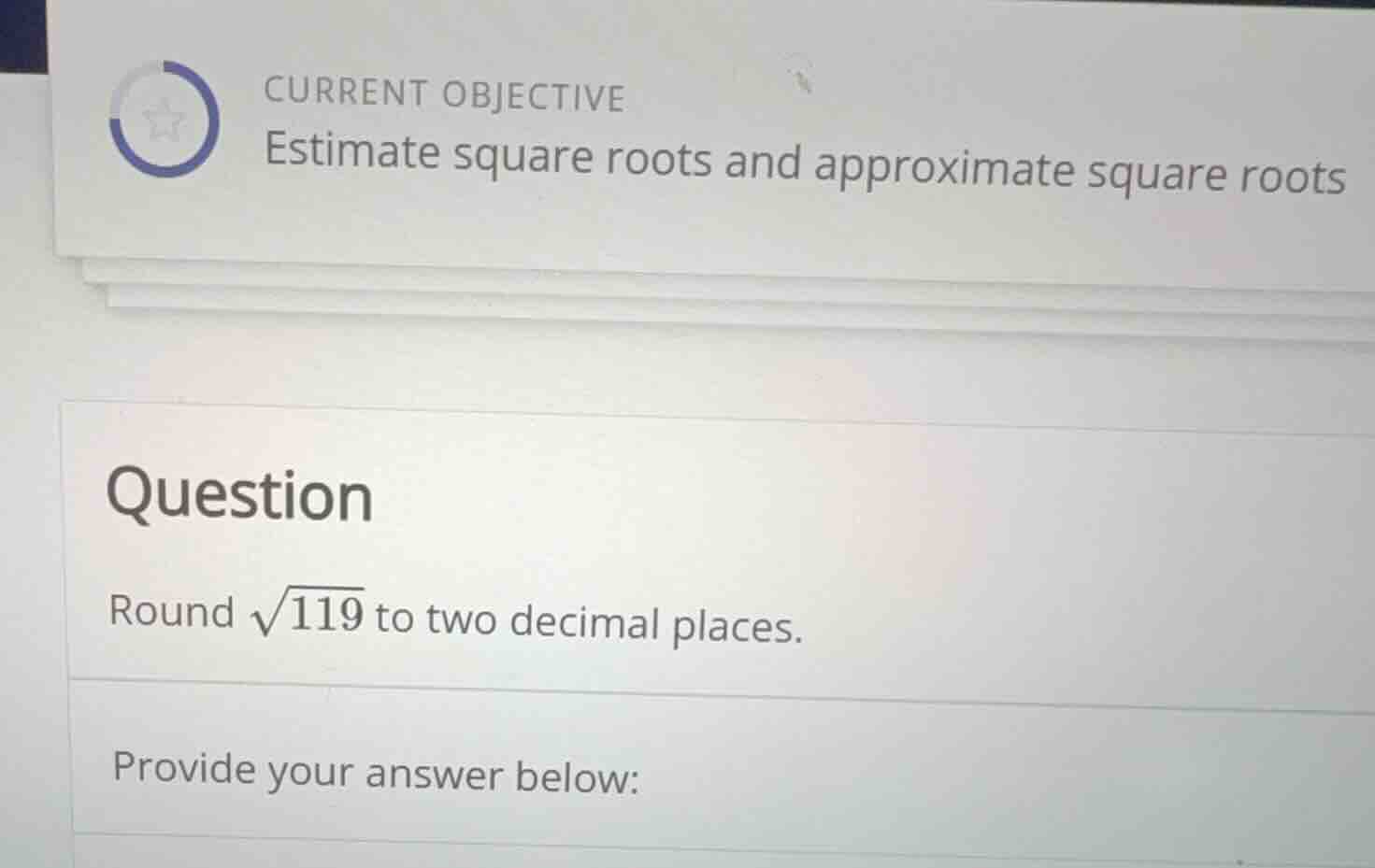 current objective estimate square roots and approximate square roots qu…