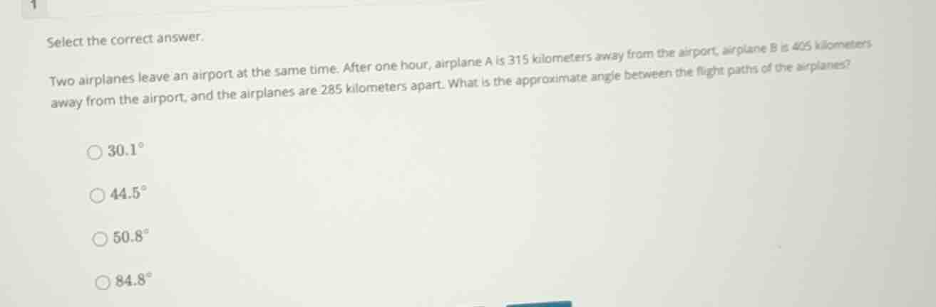 select the correct answer. two airplanes leave an airport at the same t…
