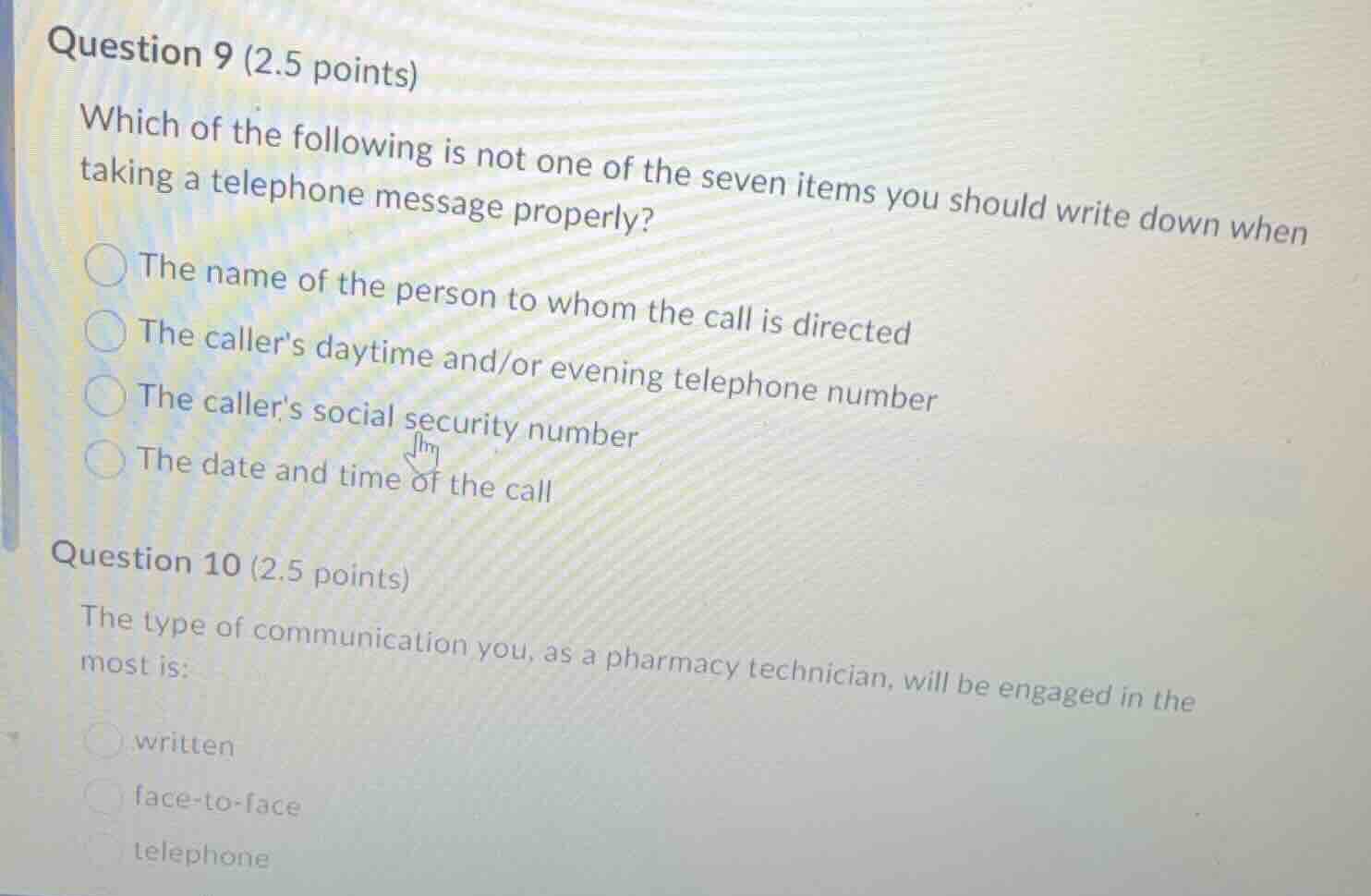 question 9 (2.5 points) which of the following is not one of the seven …