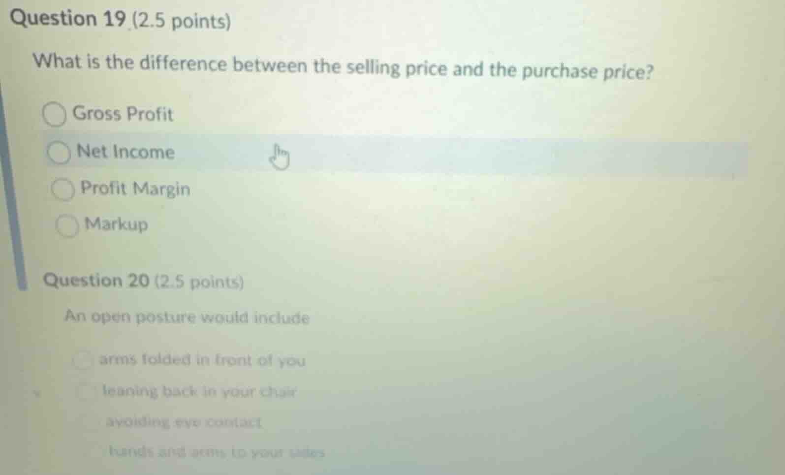 question 19 (2.5 points) what is the difference between the selling pri…